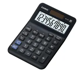 CASIO MS 10 F černá / Stolní kalkulačka s výpočtem DPH / desetimístná