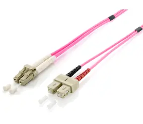 Equip optický kabel LC-SC OM4 1m fialová / Patch kabel / Multimode / Duplex / LSZH