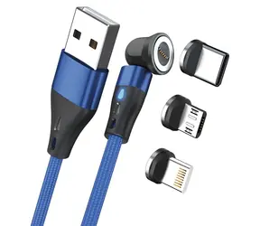 RealPower MagneticCharge3 modrá / Magnetický nabíjecí kabel / USB-A / 3 A / 1 m / 6 adaptérů