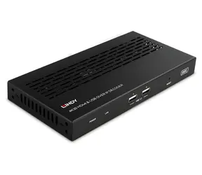 Lindy 38397 / IP dekodér HDMI a USB / 4K30 / Multicast / Videowall / PoE
