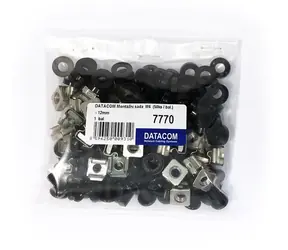 DATACOM Montážní sada M6 12 mm černá / Montážní sada pro rack / 50 ks / šroub, klecová matice, podložka