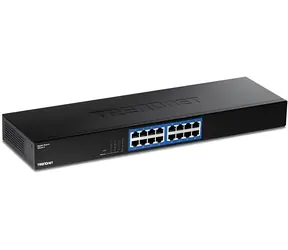 TRENDnet TEG-S17 / Switch / 16x Gigabit RJ-45 / 32 Gbit/s / kovové provedení, 19" rack