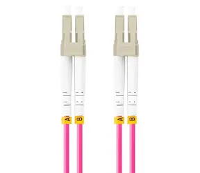 Lanberg FO-LULU-MD41-0020-VT / Optický patch kabel / LC/UPC-LC/UPC / Duplex / OM4 50/125 / 2 m / fialová