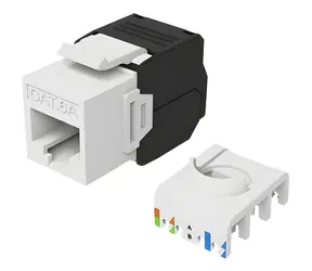 Equip Keystone Jack Cat6A bílá / Keystone Jack / LSA / nestíněný / 8 ks