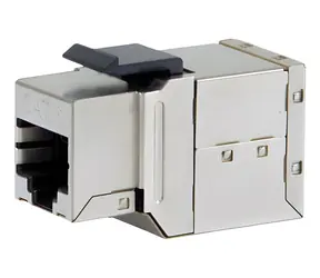 Equip Keystone spojka Cat6 stříbrná / Keystone spojka / stíněná / RJ45-RJ45 / pozlacené kontakty / 8 ks