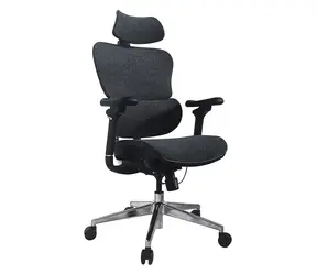 Equip Ergonomická kancelářská židle modrá/černá / Kancelářská židle / opěrka hlavy / síťovina / nosnost 150 kg