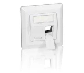 Equip rámeček 2x Keystone 45° bílý / Rámeček pro keystone / 2 zásuvky / 5 ks