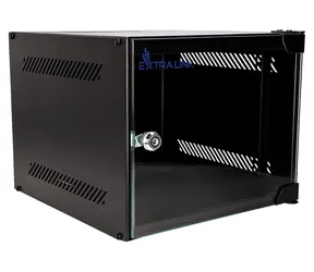 Extralink LITE 4U 10" černá / Rozvaděč / nástěnný / šířka 280 mm / hloubka 310 mm / skleněné dveře