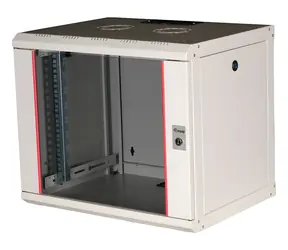 Equip 19" nástěnný rozvaděč 9U 600x450mm světle šedá / Nástěnný rozvaděč / skleněné dveře / uzamykatelný