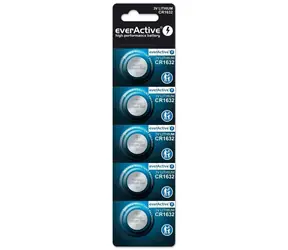 EverActive CR1632 / Lithiová knoflíková baterie / 3 V / 5 ks