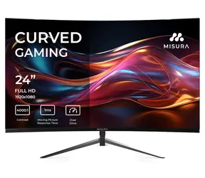 24" MISURA P23MM24DFA01 černá / Monitor / VA / prohnutý / 1920x1080 / 1ms / 4000:1 / 300cd-m2 / HDMI+DP / Repro