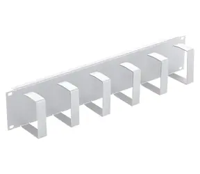 Triton 19" vyvazovací panel 2U šedá / 6x háček / 70x85 mm / RAL 7035