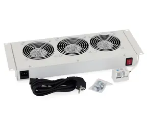 Triton 19" ventilační jednotka / 3 ventilátory / pro nástěnné rozvaděče / bimetalový termostat
