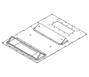 Triton Redukce pro klimatizaci X1/X2 600x800 šedá / Redukce / pro rozváděče řady II / RAL 7035