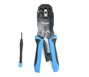 Equip krimpovací kleště RJ45/RJ12/RJ11 černá, modrá / Krimpovací kleště / Ráčna / Kov