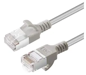 MicroConnect CAT6A U-FTP Slim šedá / Patch kabel / 5 m / LSZH / RJ-45