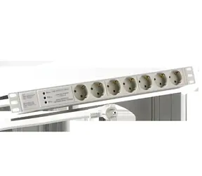 EFB PDU 19" 1U šedá / PDU / 7x CEE 7/3 / Přepěťová ochrana / 16 A