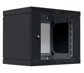 EFB WGX-0906TS.G1 černá / Nástěnná skříň / 19" / 9U / skleněné dveře / nosnost 60 kg