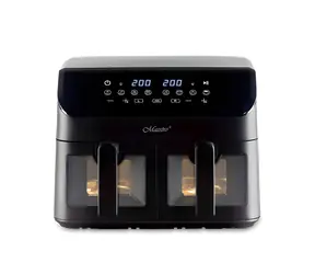Maestro MR-758 černá / Teplovzdušná fritéza / 2x 4,5 l / 2000 W / 8 programů