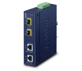 PLANET IGT-2205AT / Konvertor / 2x GLAN - 2x SFP / IP30 / DIN lišta / -40 až 75 °C