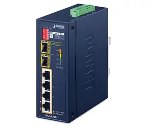 Planet IFGS-624PTF / Switch průmyslový / 4x 100Mb PoE / 2x 100Mb SFP / -40 až 75 °C / IP40
