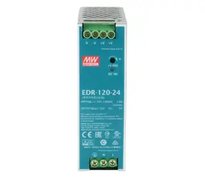 LevelOne POW-2441 stříbrná / Napájecí zdroj / DIN lišta / 120W / 24V DC / -20 až 60°C