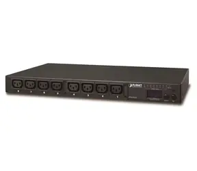 Planet IPM-8220 / IP PDU / 8x zásuvek 230V/10A / LED displej / wattmetry / 19"/1U rack