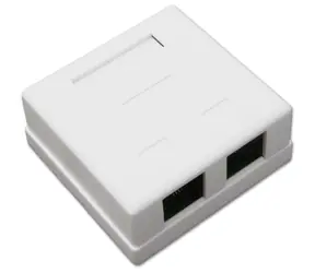 XtendLan / Zásuvka / 2x RJ45 UTP Cat5e / na omítku / spodní vývod / narážecí