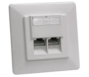 XtendLan / Zásuvka 2x RJ-45 / Cat5e / stíněná / pod omítku / šikmý vývod