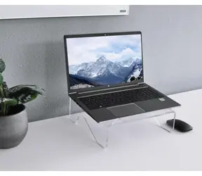 AVELI DESQ / Stojan na notebook / do 17" / akrylový / sklon 5° / nosnost 15 kg