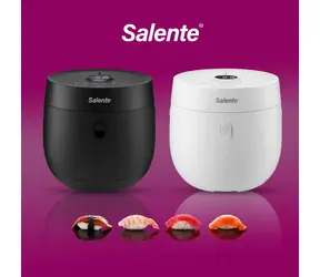 Salente Jasmine černá / Rýžovar / 1,9 l / 4 programy / LCD displej / odložený start