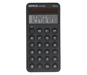 Maul ECO MD 2 černá / Kalkulačka / desetimístná / solární napájení