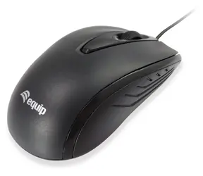 Equip Kompaktní myš černá / Myš / Drátová USB / 1000 DPI / Obouruční