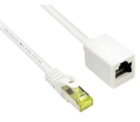Good Connections bílá / Prodlužovací patch kabel / Cat7 S/FTP / RJ-45 / 1 m / 600 MHz