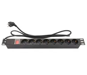 Good Connections PDU 19" černá / PDU / 8x zásuvka / 16 A / 3800 W / 1,8 m