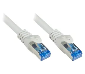 Good Connections Cat.6A S/FTP šedý / Patch kabel / RJ-45 / 1 m / 500 MHz / 10 Gbit/s / bezhalogenový