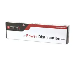 Techly 107746 19" černá, červená / PDU lišta do racku / 8x Schuko / IEC C14 / 16 A / 2 m / 1U