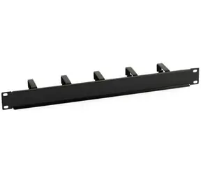 Techly 305922 černý / Organizér kabelů / 19" / 1U / 5 kovových kroužků