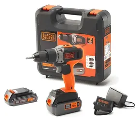 Black&Decker BCD003MEM2K-QW / Akumulátorová sada / 18 V / 2.0 Ah a 4.0 Ah / nabíječka 1A / kufr