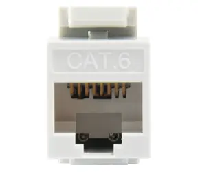 Equip Keystone Jack Cat6 bílá / Keystone Jack / LSA / nestíněný / 8 ks