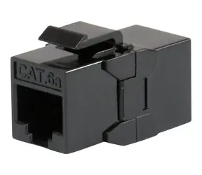 Equip Keystone spojka RJ45-RJ45 černá / Spojka / Cat6A / 500 MHz / PoE / 8 ks