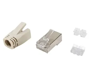 Equip Cat6a transparentní / Konektor RJ45 / stíněný / pozlacené kontakty / 100 ks