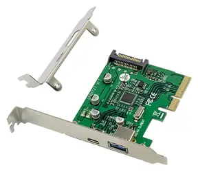 Conceptronic / PCI Express karta / 1x USB-C + 1x USB-A 3.2 Gen2 / 10 Gbps / SATA napájecí konektor / hot-swap