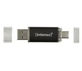 Intenso Twist Line 256 GB antracitová / USB flash disk / 2 ks / USB-A + USB-C / USB 3.2 Gen 1 / 70 MB/s