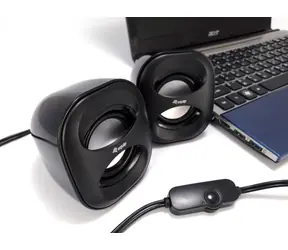 Equip Mini reproduktory černá / 2.0 / USB / 3,5 mm jack / RMS 3W / dálkové ovládání