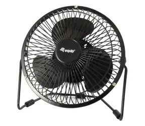 Equip Stolní ventilátor USB černý / Ventilátor / 15 cm / USB / Tichý chod / kabel 1,5 m