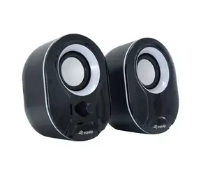 Equip reproduktory 2.0 černá/bílá / USB / 3,5 mm jack / RMS 3 W