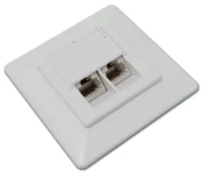 Xtendlan / Zásuvka 2x RJ45 / Cat6 / UTP / pod omítku / šikmý vývod