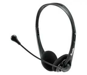 Equip Headset s mikrofonem černý / Headset / Jack 3,5mm / Náhlavní / 1,8m kabel