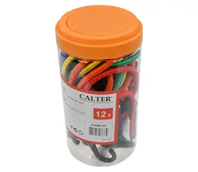 CALTER Upínací gumy 12 ks / Upínací guma / Pro upevnění nákladu / plastový tubus